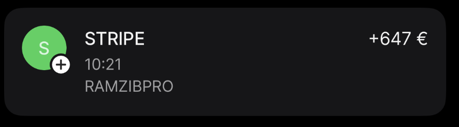 Stripe Notification 20